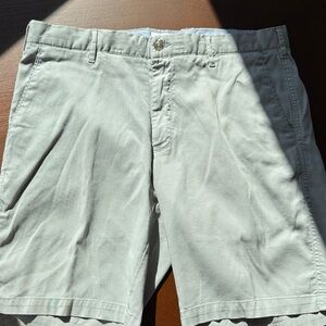 Peter Millar Light Gray Flat Front Shorts